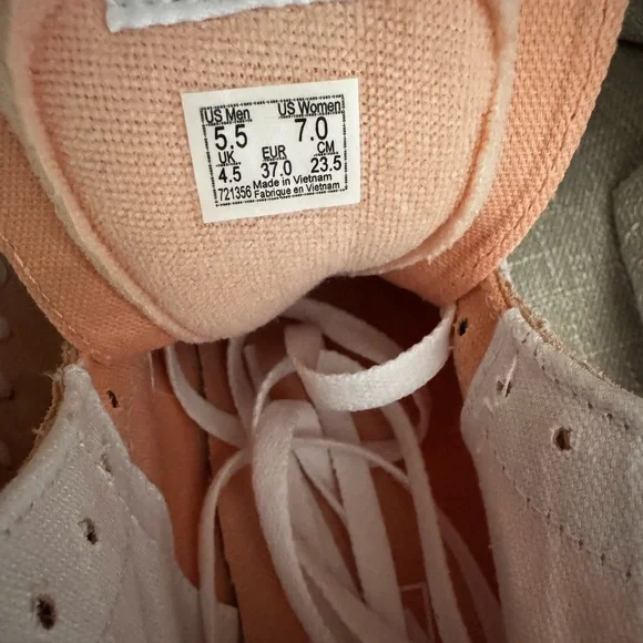 New Vans Sk8-Hi Tapered Stackform Peach Color block Platform Shoes Size 7 - Picture 9 of 10